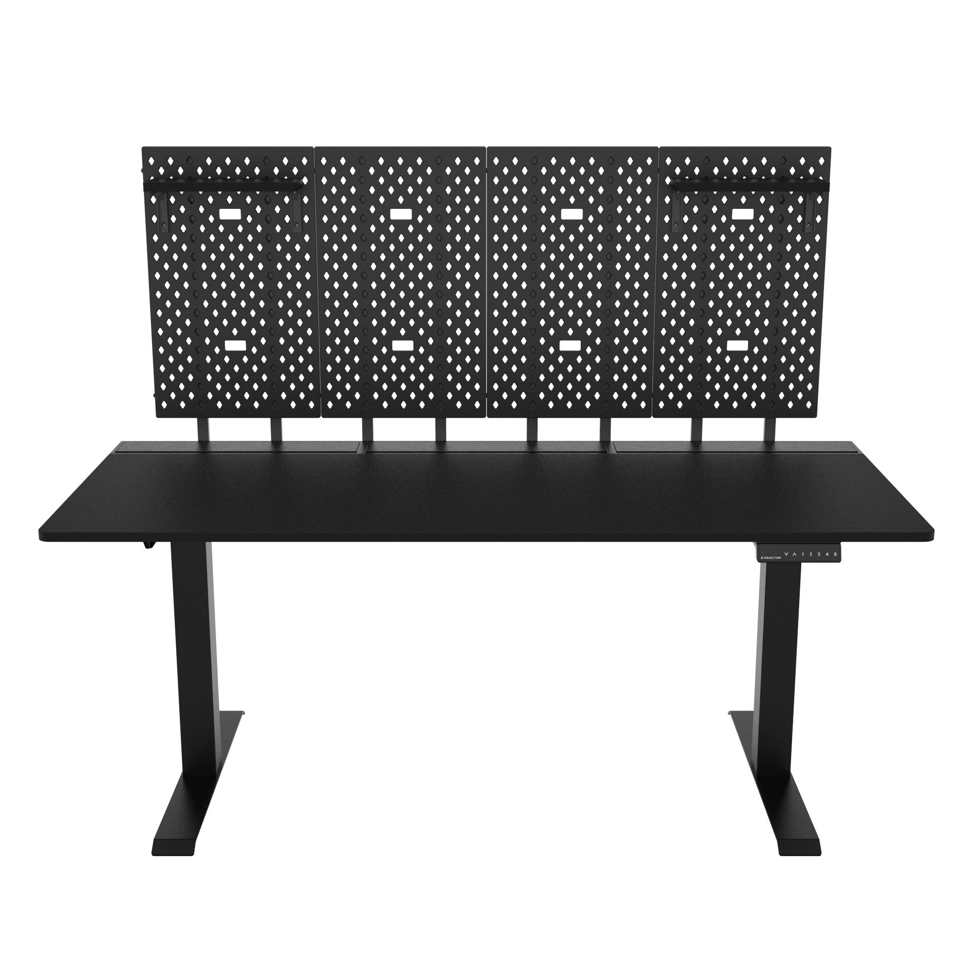 Dropship DEZCTOP Bifrost 160 63W X 28D Gaming PC Computer Desk With  Shelves; Large Workstation For Gamers Or Home Office With Pegboard;  Built-in Cable Management; Stainless Steel Frame to Sell Online at